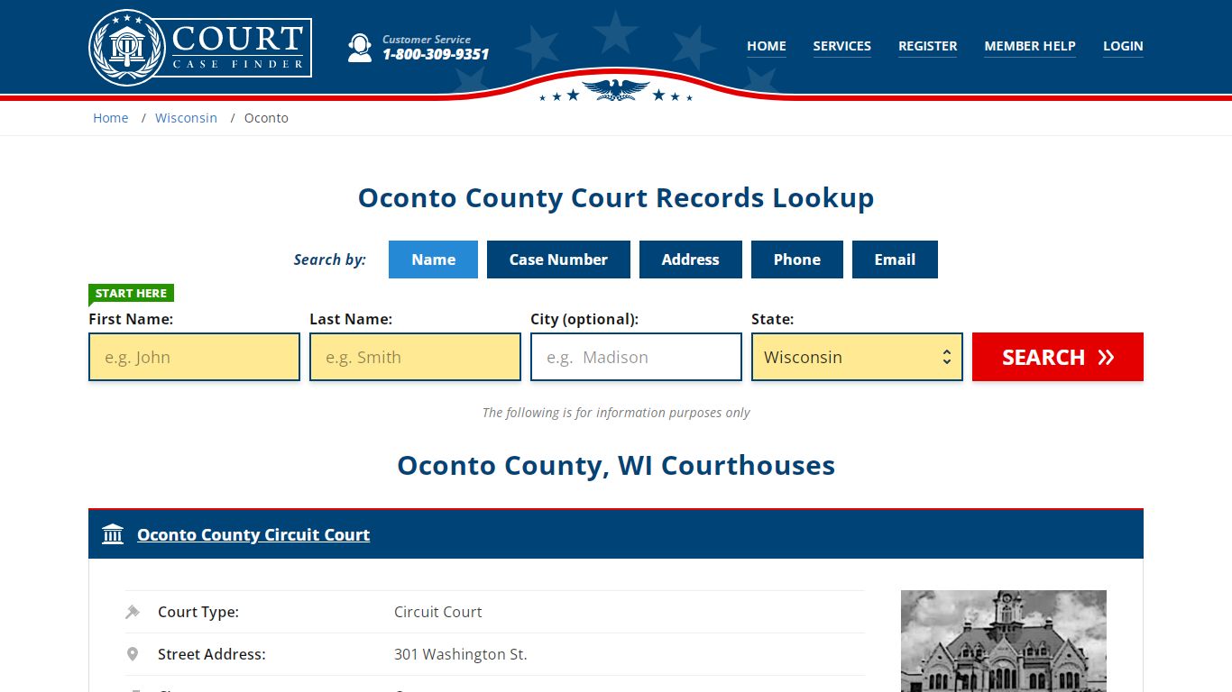 Oconto County Court Records | WI Case Lookup